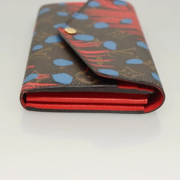 LOUIS VUITTON Monogram Jungle Dot Portefeuille Sarah Wallet M41381 Auth 119252V - Picture 9 of 16